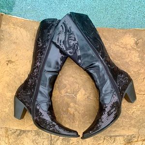 Helens Heart Tall Sequin Boots